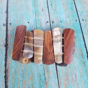 Chico's Wood Elastic Bracelet